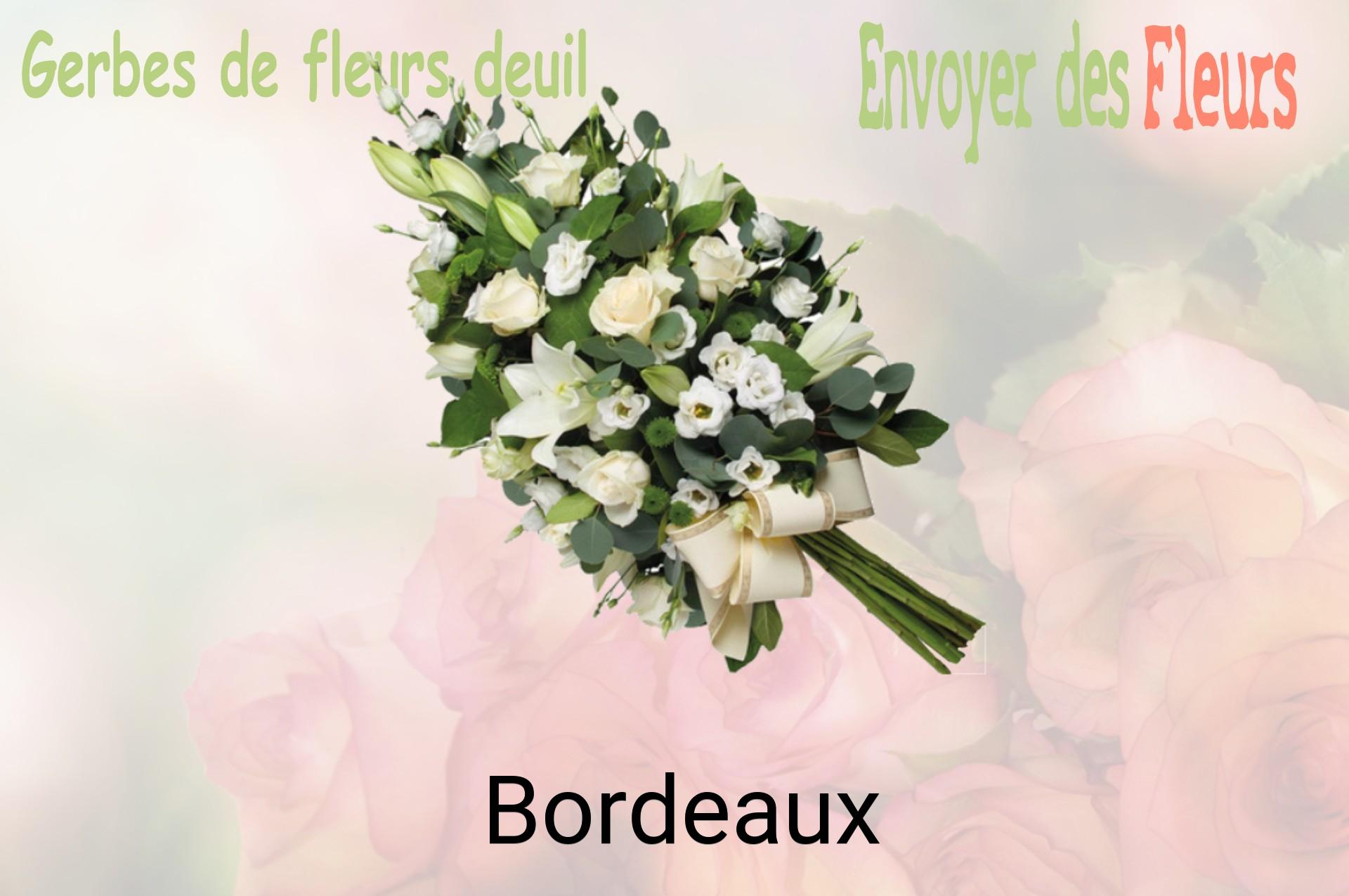 Gerbe de fleurs de deuil livrée à Bordeaux